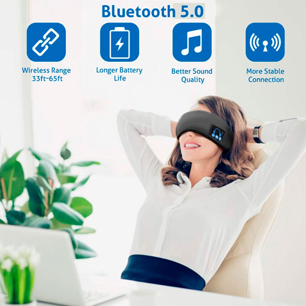 Banda de ojos con audífonos