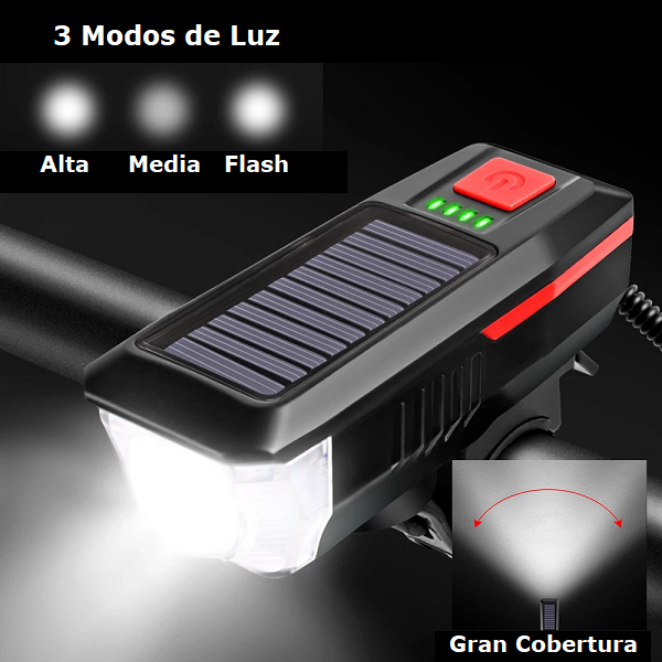 Linterna Solar LY-17 Para Bicicleta o Scooter