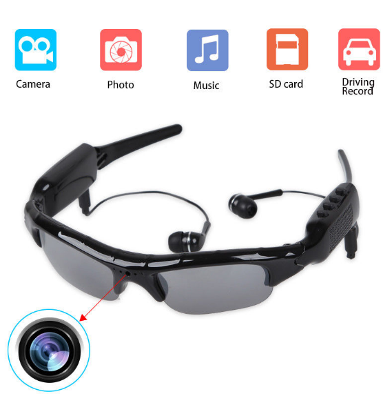 Gafas con cámara y audífonos