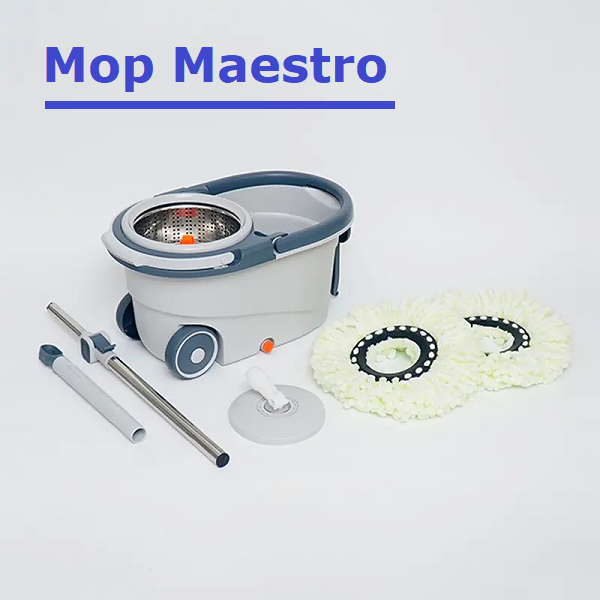 Trapeador Giratorio 360° con Balde y Escurrido por Centrifugado