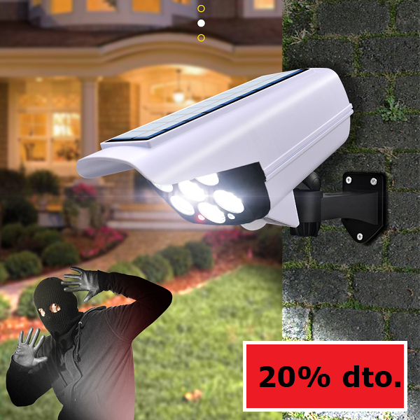 Lámpara solar simula cámara