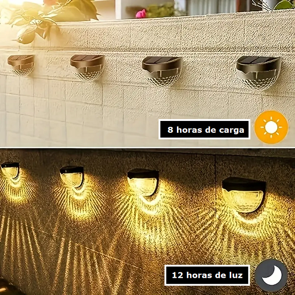 Pack de 4 Lámparas Solares de Pared