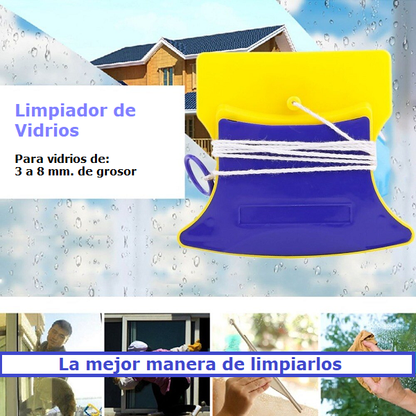 Limpia vidrios doble lador de 3 a 8mm.