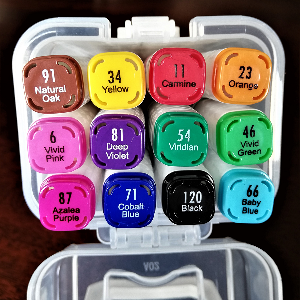 Marcadores Doble Punta, Caja de 12