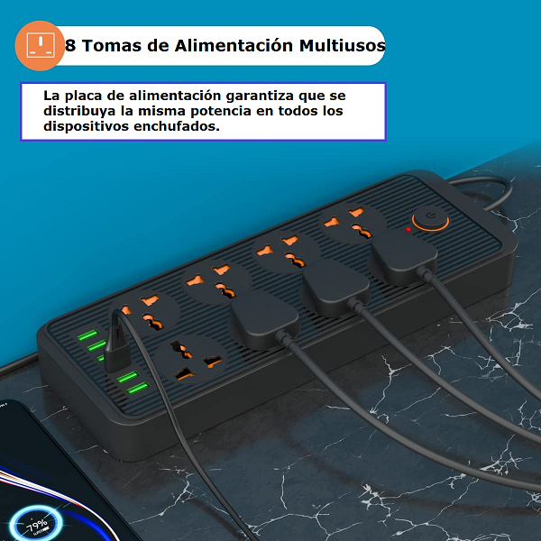 Regleta tomacorriente Fast Charge