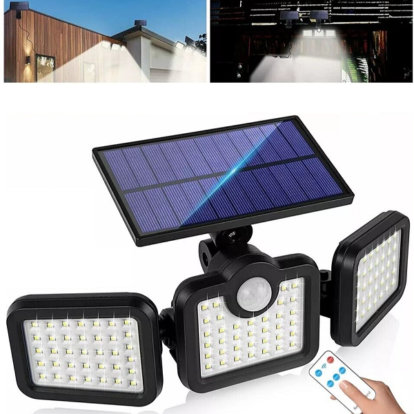 Lampara solar triple 108 leds