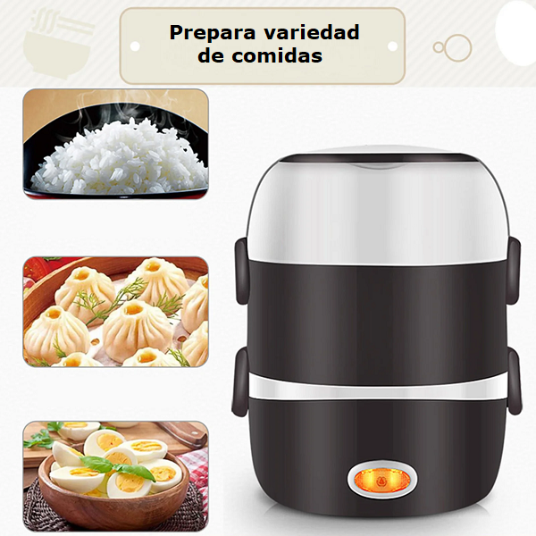 Mini Olla Arrocera y Lonchera Eléctrica