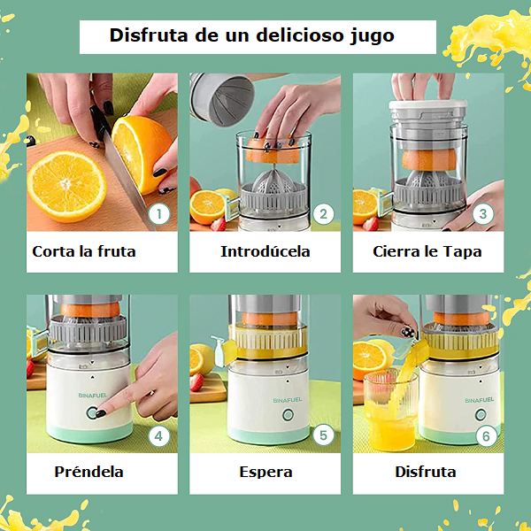 Exprimidor de cítricos recargable