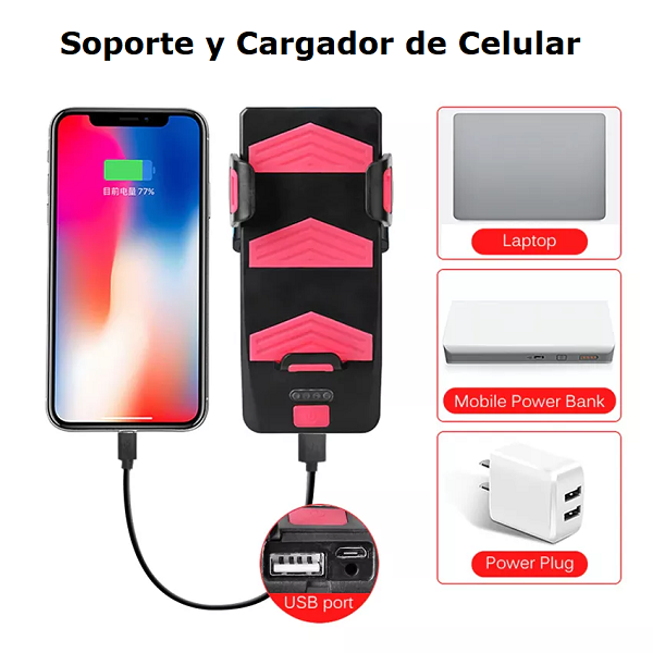 Lámpara de bici 4 en 1