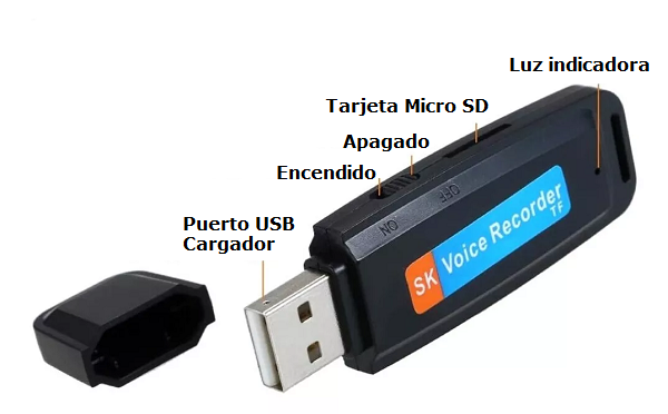 Grabadora de Voz USB Espía