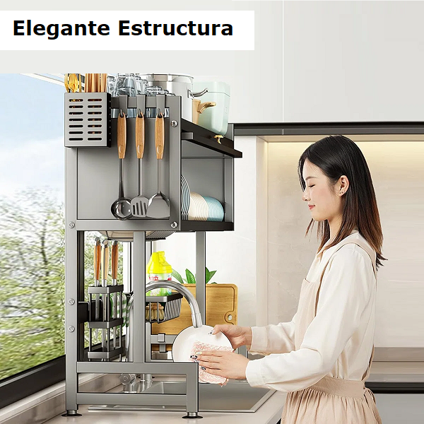 Escurridor de Platos con Tapa para Fregadero