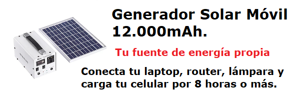 Generador Solar Móvil 12000mAh