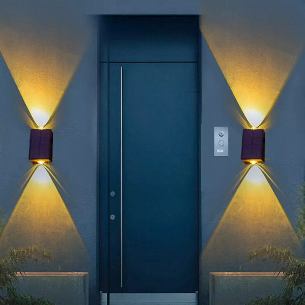 Aplique de Pared Solar 2 Leds