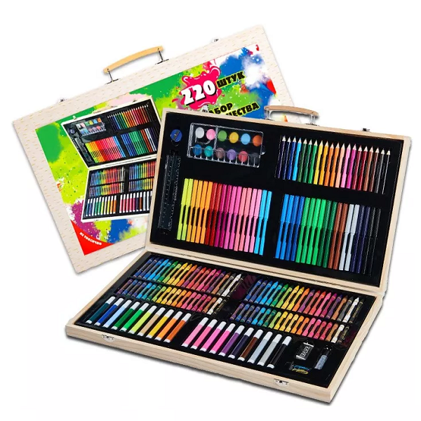 Maletín de arte de 220 piezas