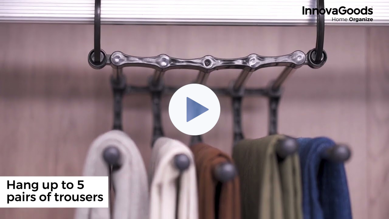 Colgador de Pantalones 5 en 1, promoción 2 por 1, www.comprasin.com