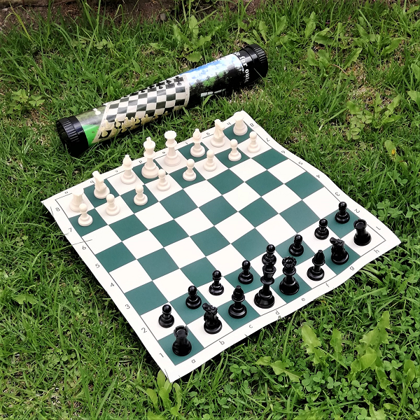 Ajedrez enrollable de cuero sintético