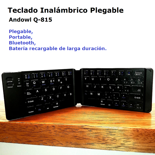 Teclado inalámbrico plegable