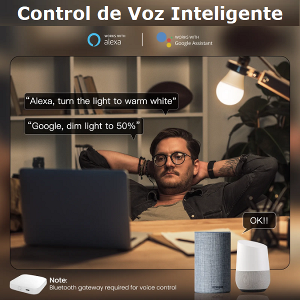 Focos inteligentes wifi RGB 9w