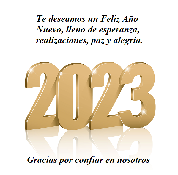Te desamos un feliz año 2023