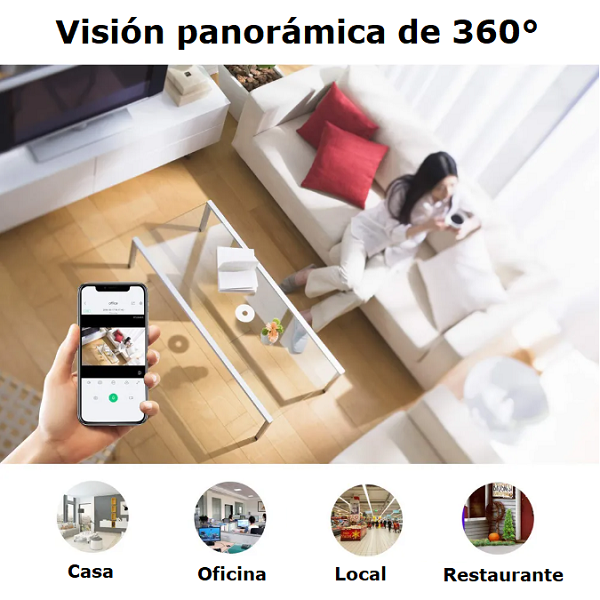 Cámara de seguridad panorámica 360°