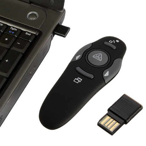 Presentador de power point con puntero láser