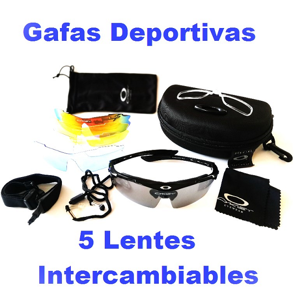 Gafas Deportivas Con 5 Lentes Intercambiables