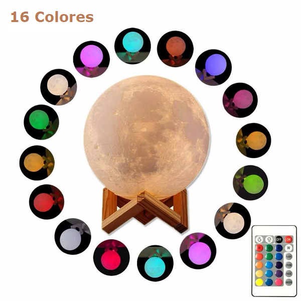Lámpara Luna 3D