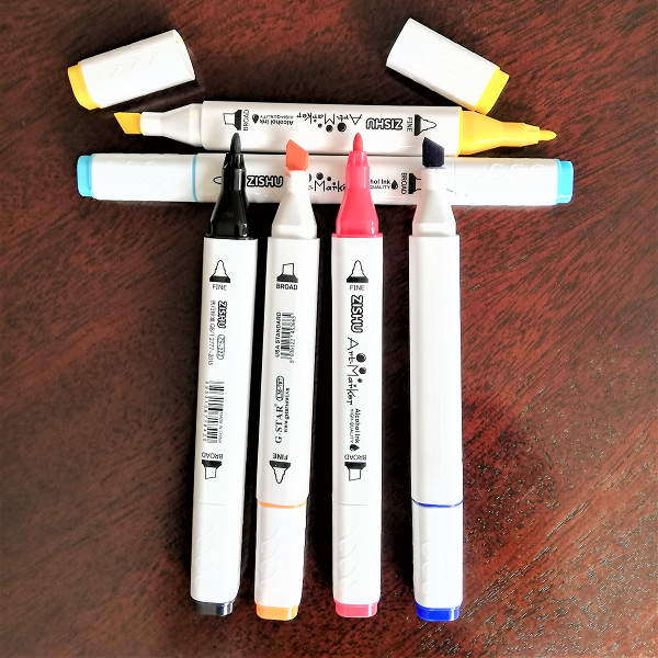 Marcadores Doble Punta, Caja de 12