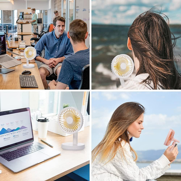 Ventilador de Mesa Portátil y Recargable