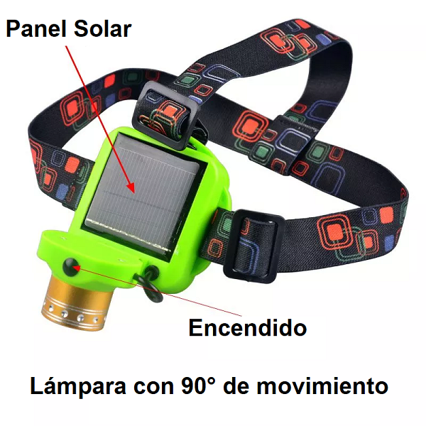 Linterna solar de cabeza
