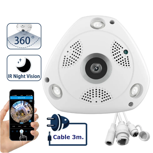 Cámara de Seguridad Panorámica 360°