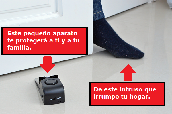 Atranca puerta con alarma