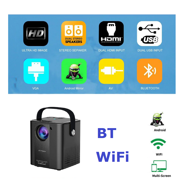 Proyector wifi Android 10