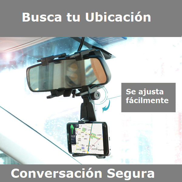 Soporte celular de retrovisor