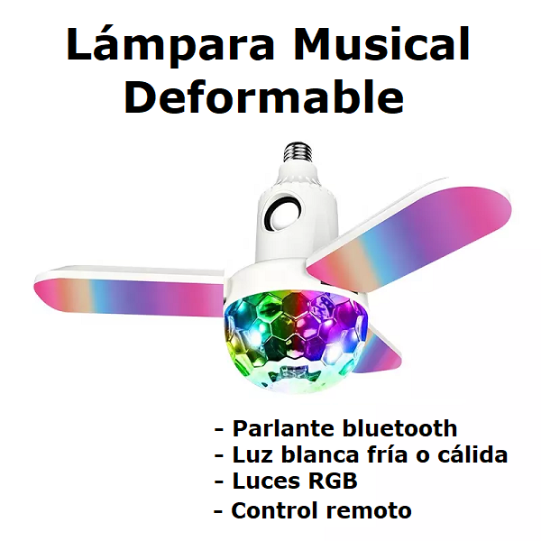 Lámpara musical deformable