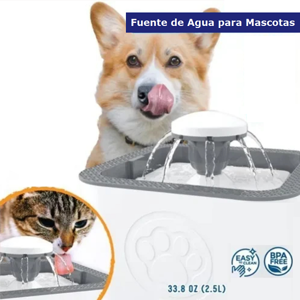 Fuente de agua para mascotas