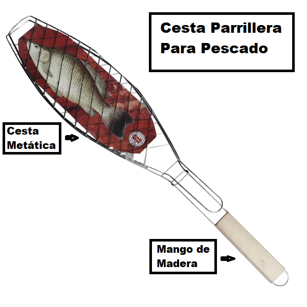 Cesta parrillera para pescado