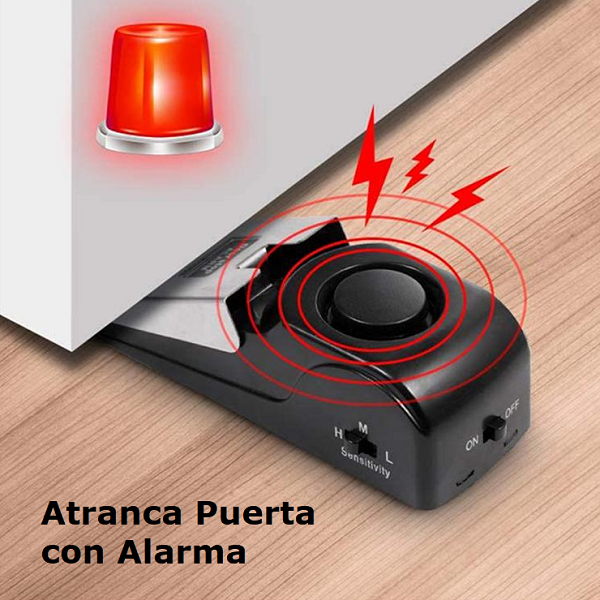 Atranca puerta con alarma