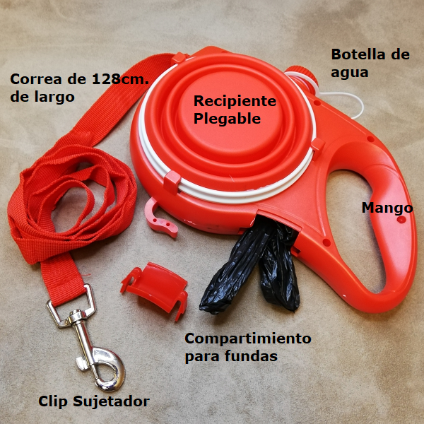 Correa para perro con agua