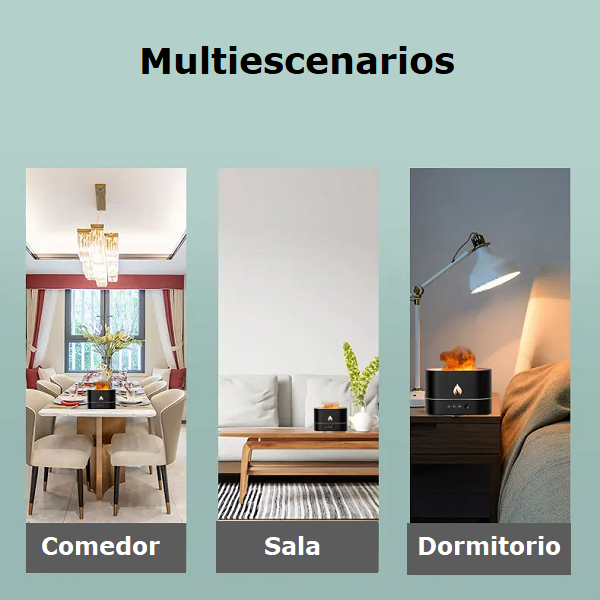 Humidificador de Luz Nocturna Simula Llama