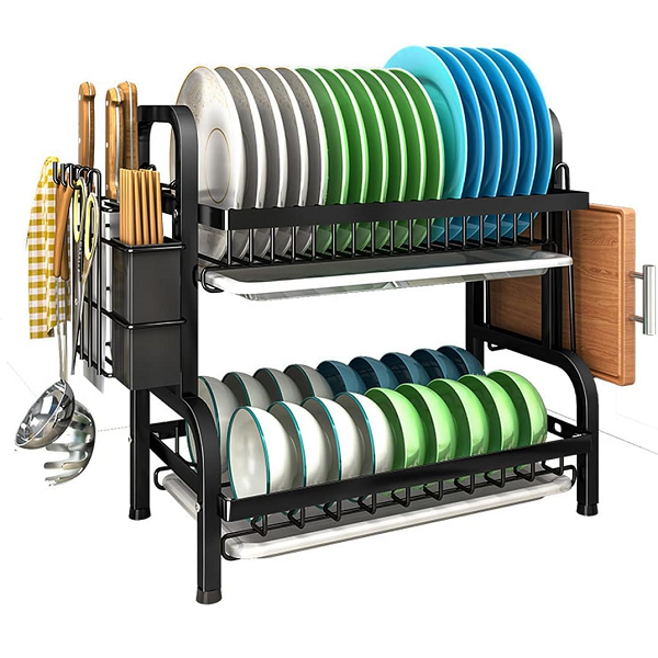 Escurridodr de vajilla de 2 pisos