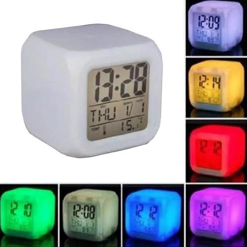Reloj cubo multicolor