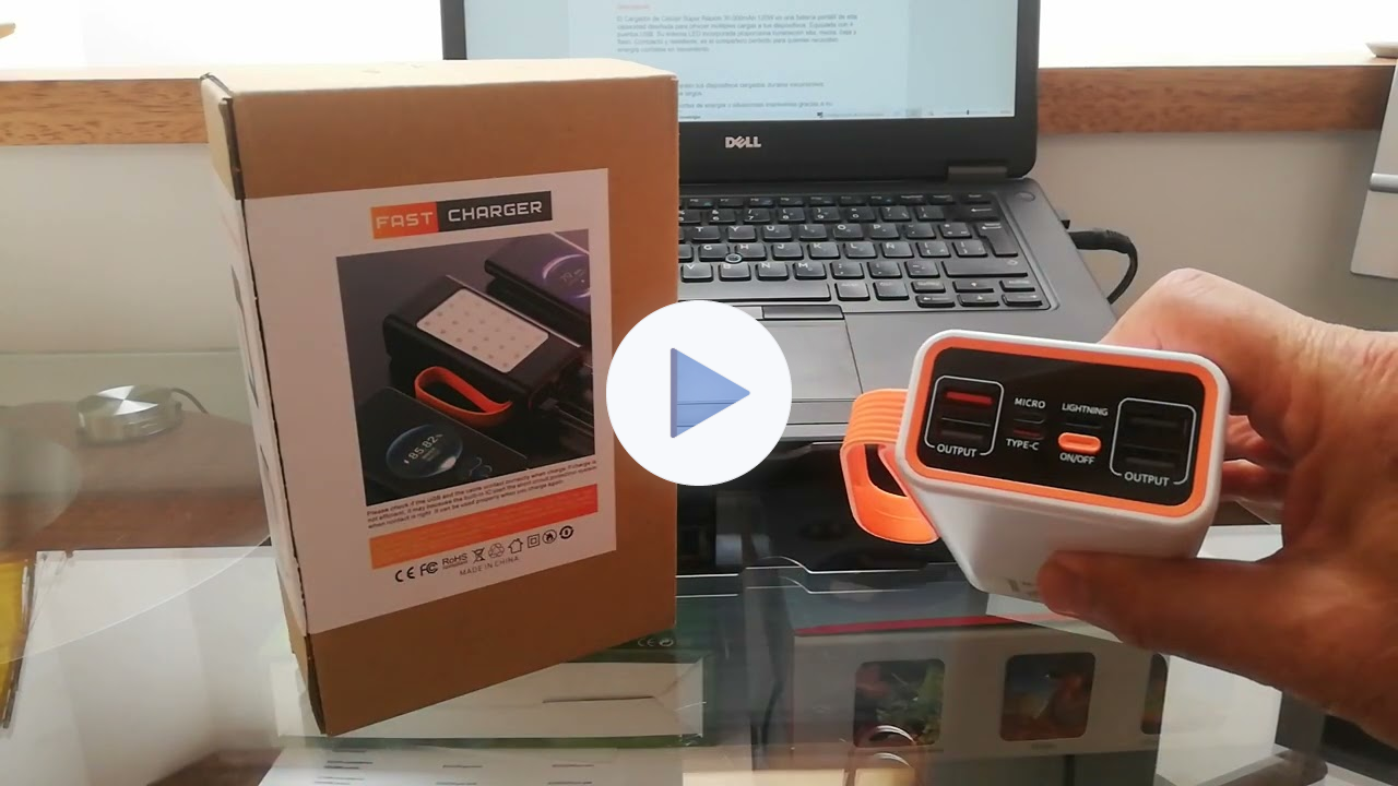 Cargador de Celular Super Rápido 30.000mAh 120w. www.comprasin.com