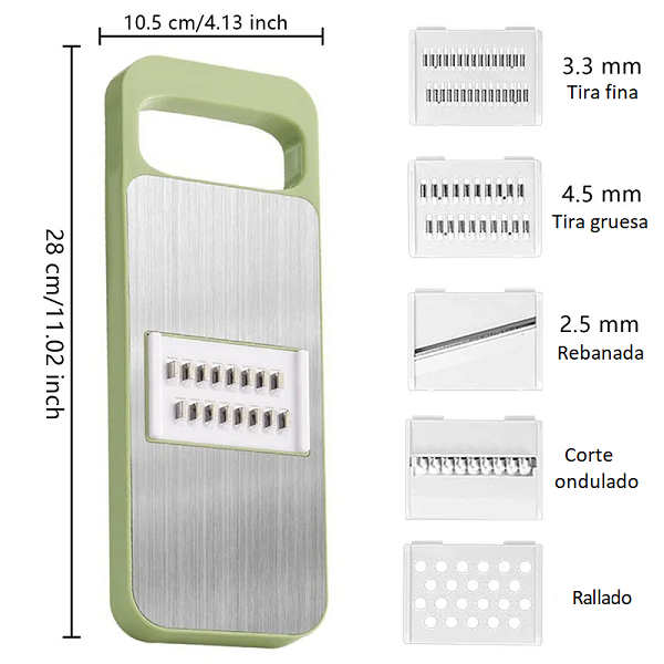 Rallador de verduras 5 en 1