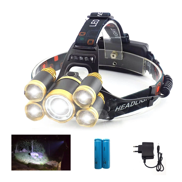 Linterna frontal de alta potencia