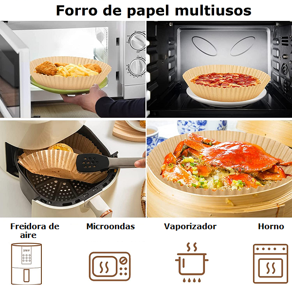 Papel forro para freidora de aire