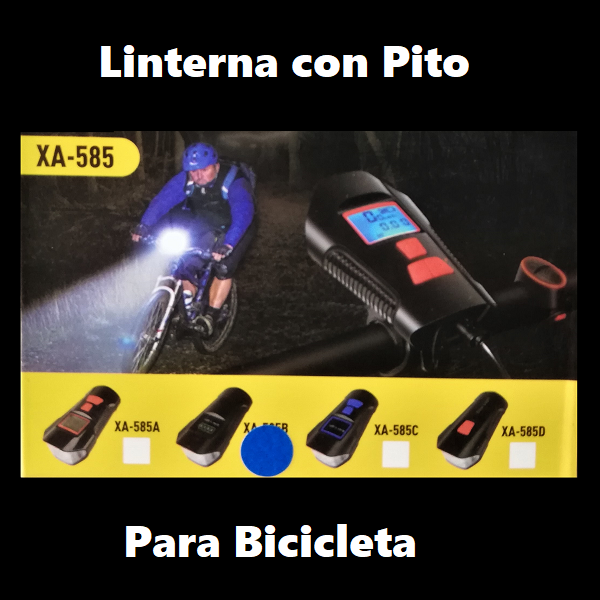 Linterna Con Pito Para Bici XA-585