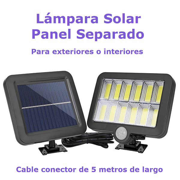 Lámpara Solar GL-8cob Panel Solar Separado