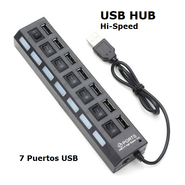 Regleta Hub 7 USB 2.0