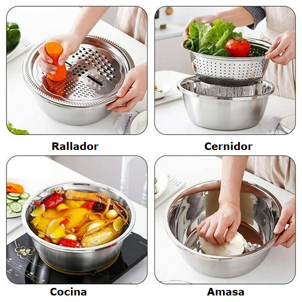 Juego de 3 utensilios de cocina